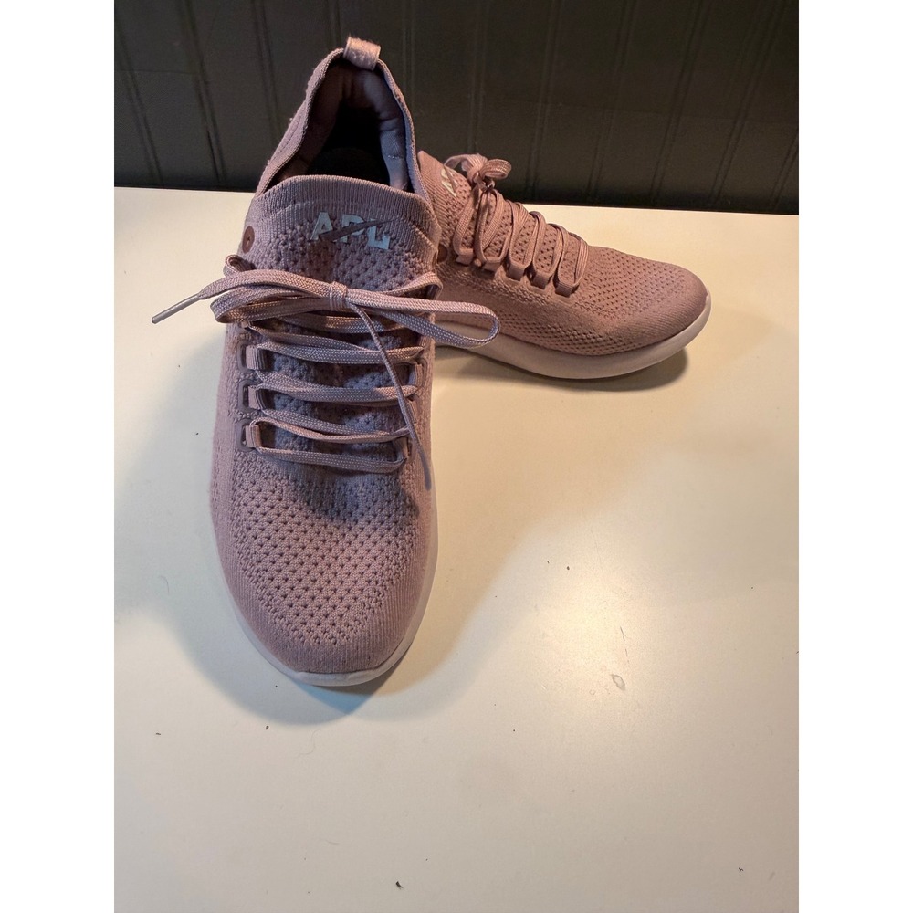 APL TechLoom Breeze Womens Running Shoes Pink Knit Sneakers 7 0918XC